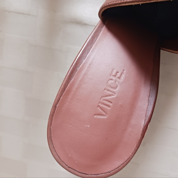 Vince Addie Leather Peep Toe Slingback Booties - Picture 9 of 16